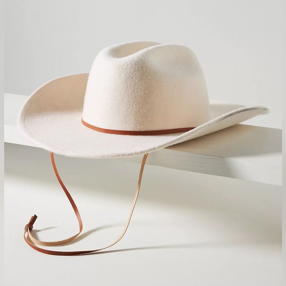 Anthropologie Cowboy Wool Rancher Ivory New With Tags
